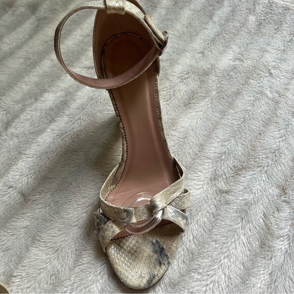 J. Crew Stella Snake Print Block Heel Sandals - Picture 4 of 8